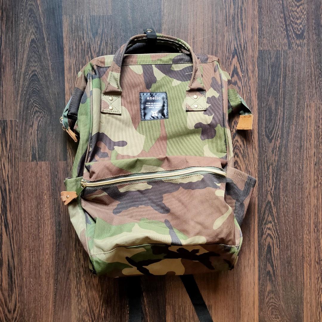 anello camo mini backpack Polyester Backpack, Camouflage, Mini, (AT-B0197B) Fashion opening mouth framed with wire for sturdiness and ease when packing Anello Limited Edition 2.0 backpacks