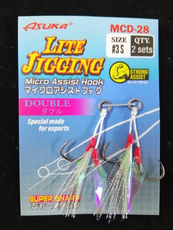 Asuka Lite Jigging micro assist hook MCD-28, Sports Equipment, Fishing on  Carousell