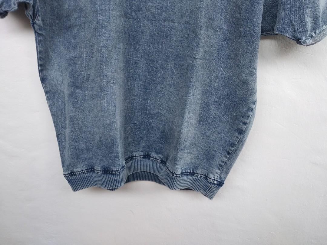 Blouse Denim Zara Men, Fesyen Pria 