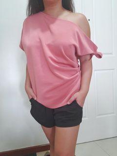 Blush Pink Off-shoulder Top