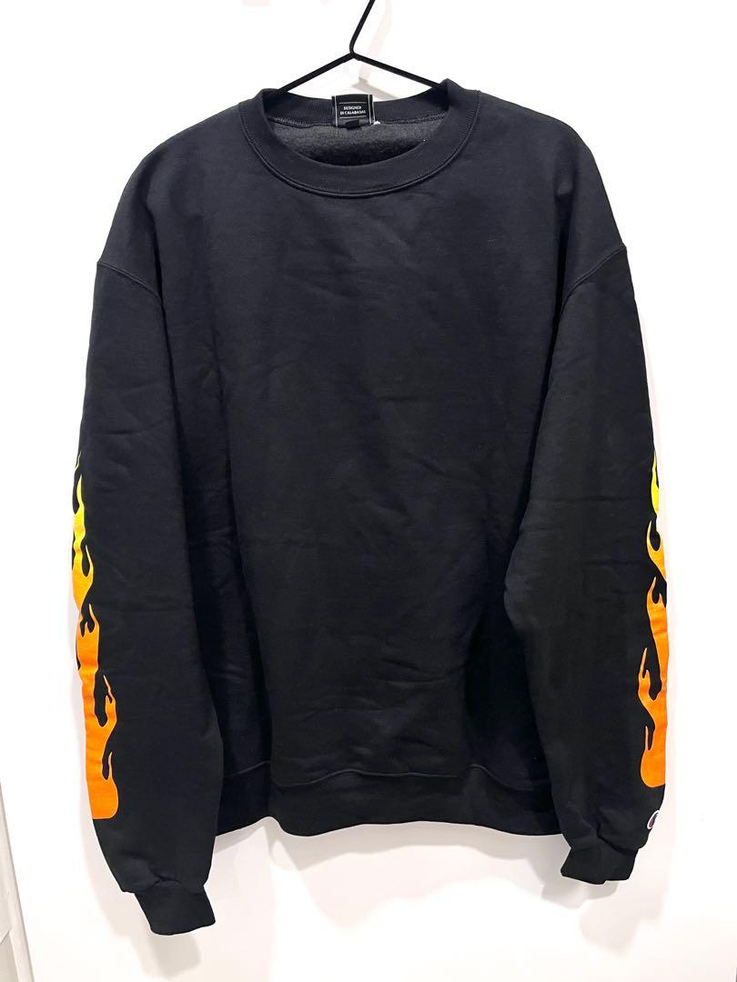 Champion flame outlet crewneck
