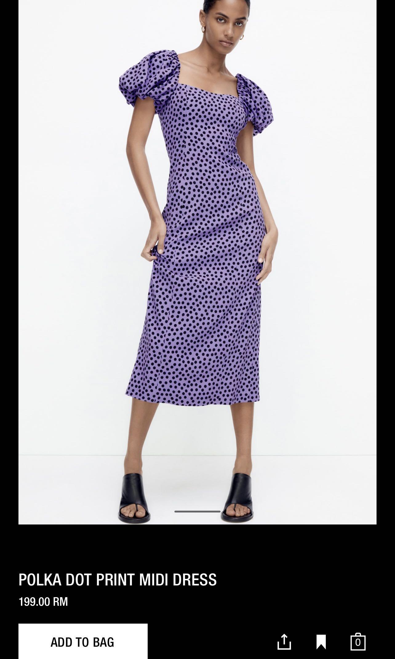 Polka dot zara dress discount