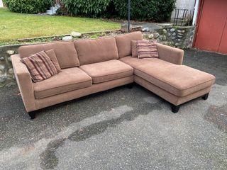 Brown Fabric Sectional - FREE Delivery