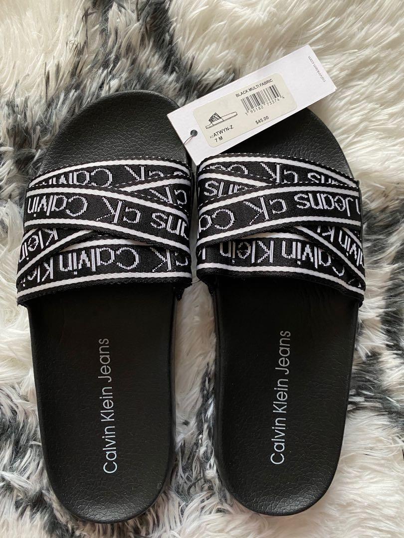 Calvin Klein Slides/Slippers, Women's Fashion, Footwear, Slippers and  slides on Carousell