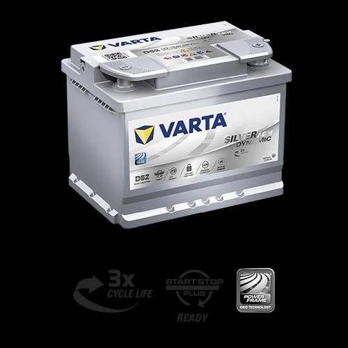 Varta Start Stop Car Battery Type 027 AGM, Varta D52 Battery