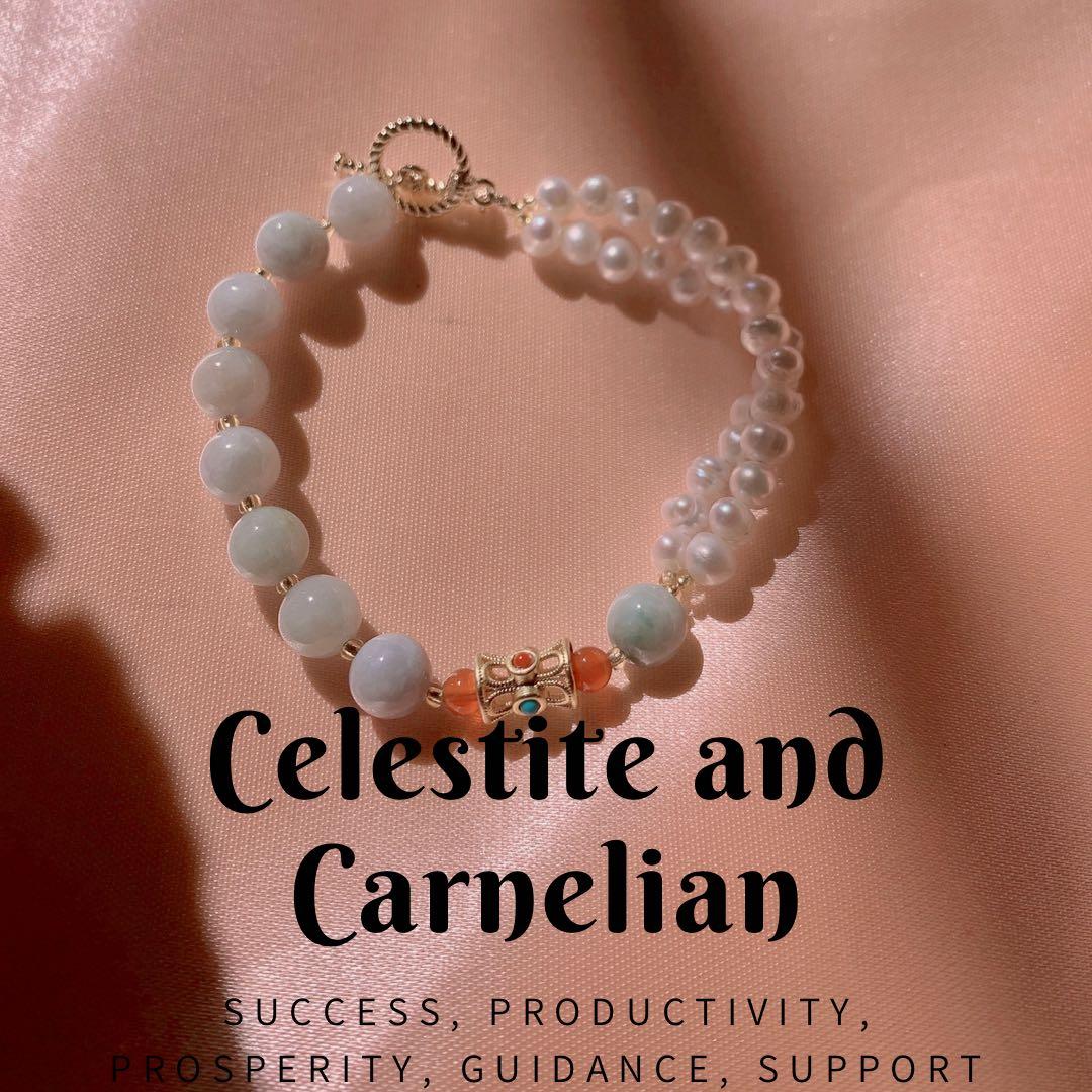 Celestite crystal bracelet discount