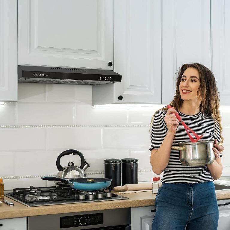 CIARRA CBCB6903 60cm Visor Cooker Hood Hoods Wall Mounted Kitchen Extractor Fan