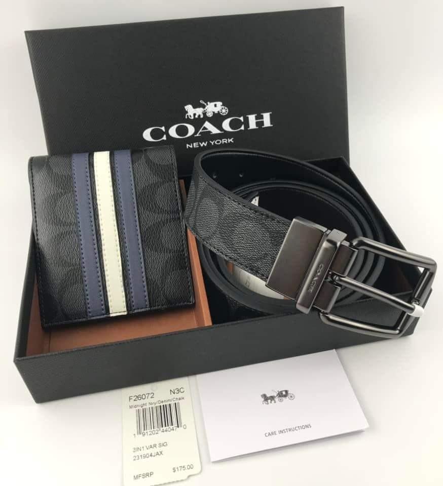 Coach belt set, Men's Fashion, Watches & Accessories, Belts on Carousell