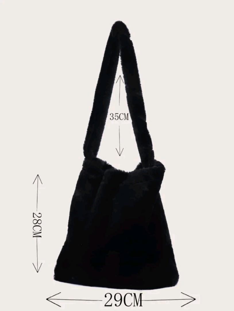 Black fluffy handbag Clearance