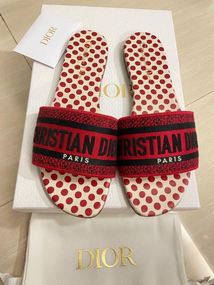 Red christian dior 2025 slides