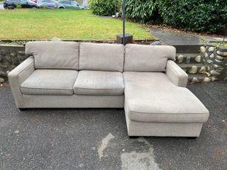 Fabric Sectional with Pullout Bed - Delivery Free