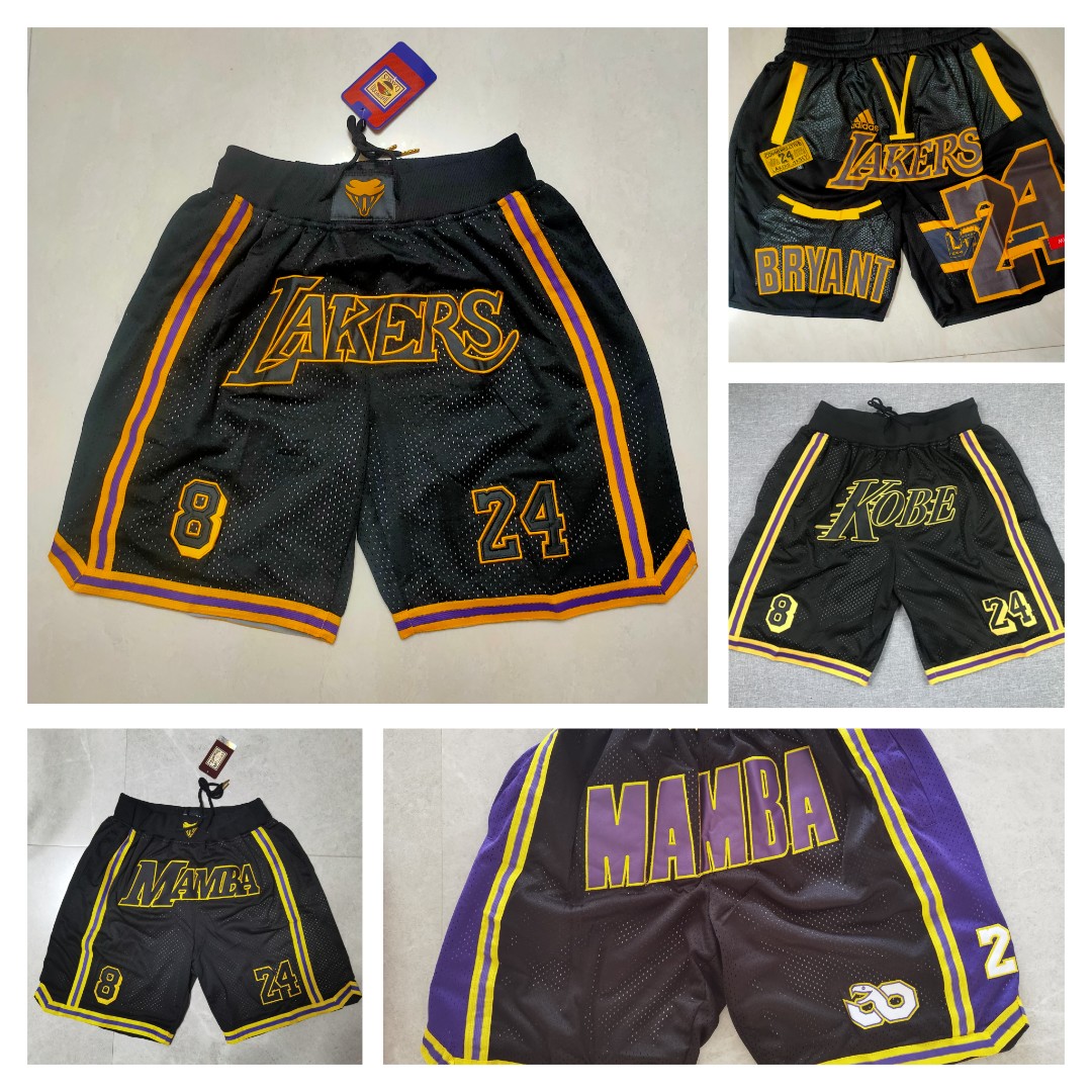 just don lakers shorts black