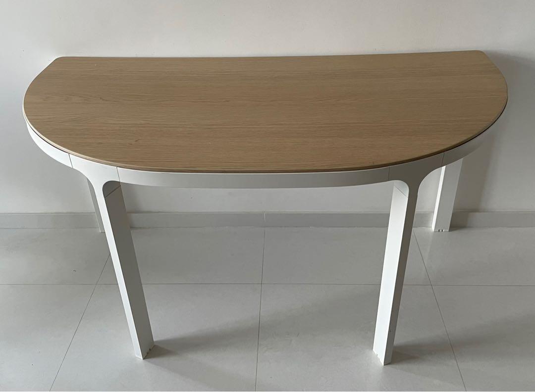 IKEA BEKANT half round table, Furniture & Home Living, Furniture, Tables & Sets on Carousell
