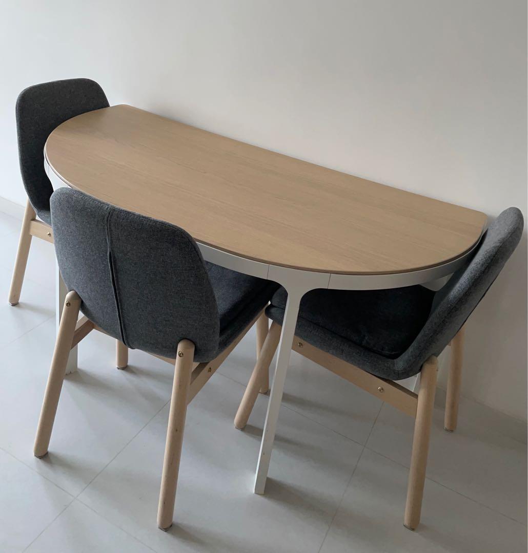 Ikea bekant half round online