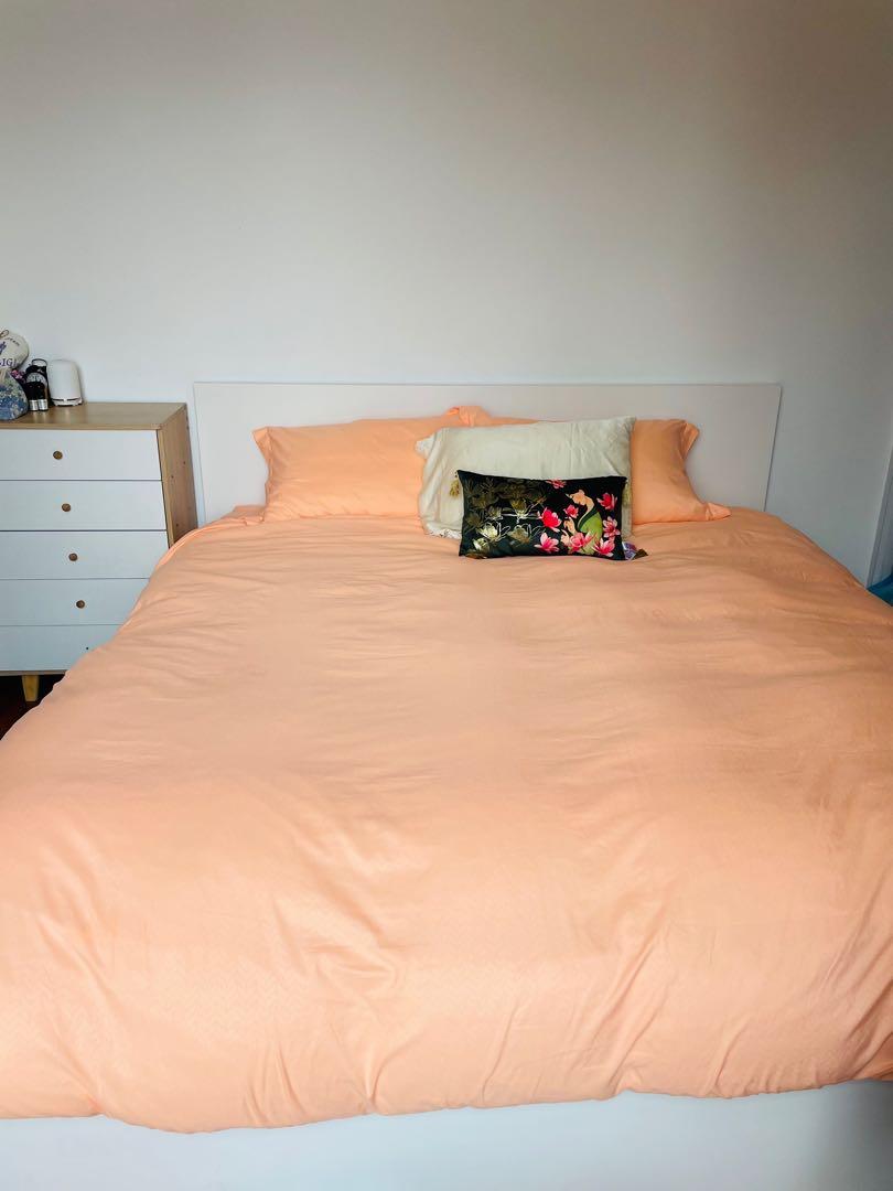 IKEA King size ottoman storage bed + Harvey Norman mattress, Furniture