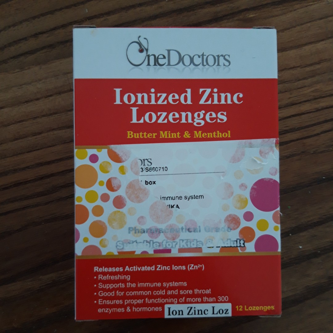 Ionized Zinc Lozenges, Health & Nutrition, Health Supplements, Vitamins