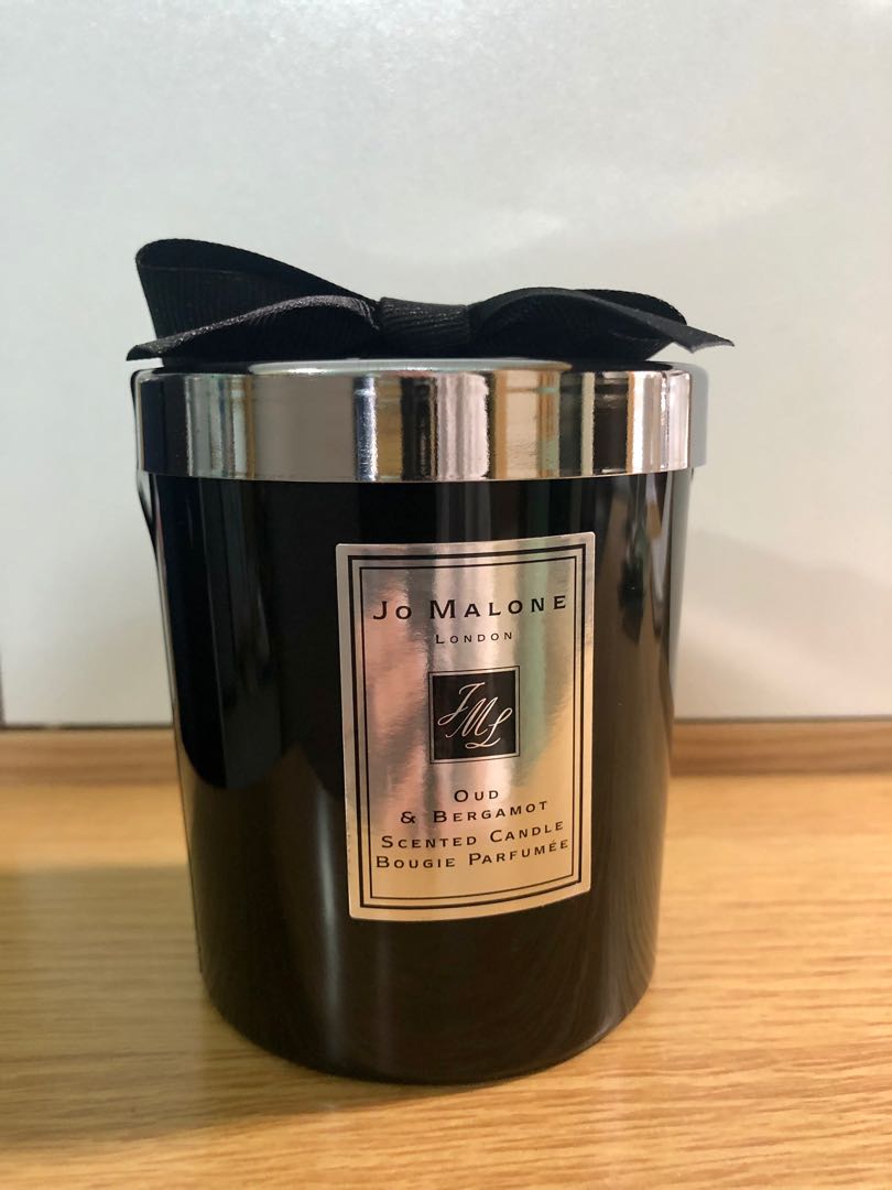 Jo Malone Oud & Bergamot Home Candle 200g 烏木與佛手柑居室香氛工藝蠟燭, 傢俬＆家居, 家居香薰