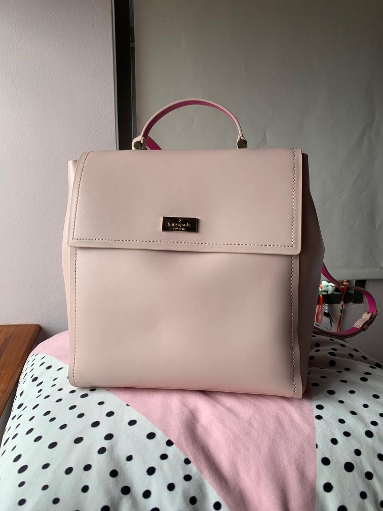 pink leather backpack womens