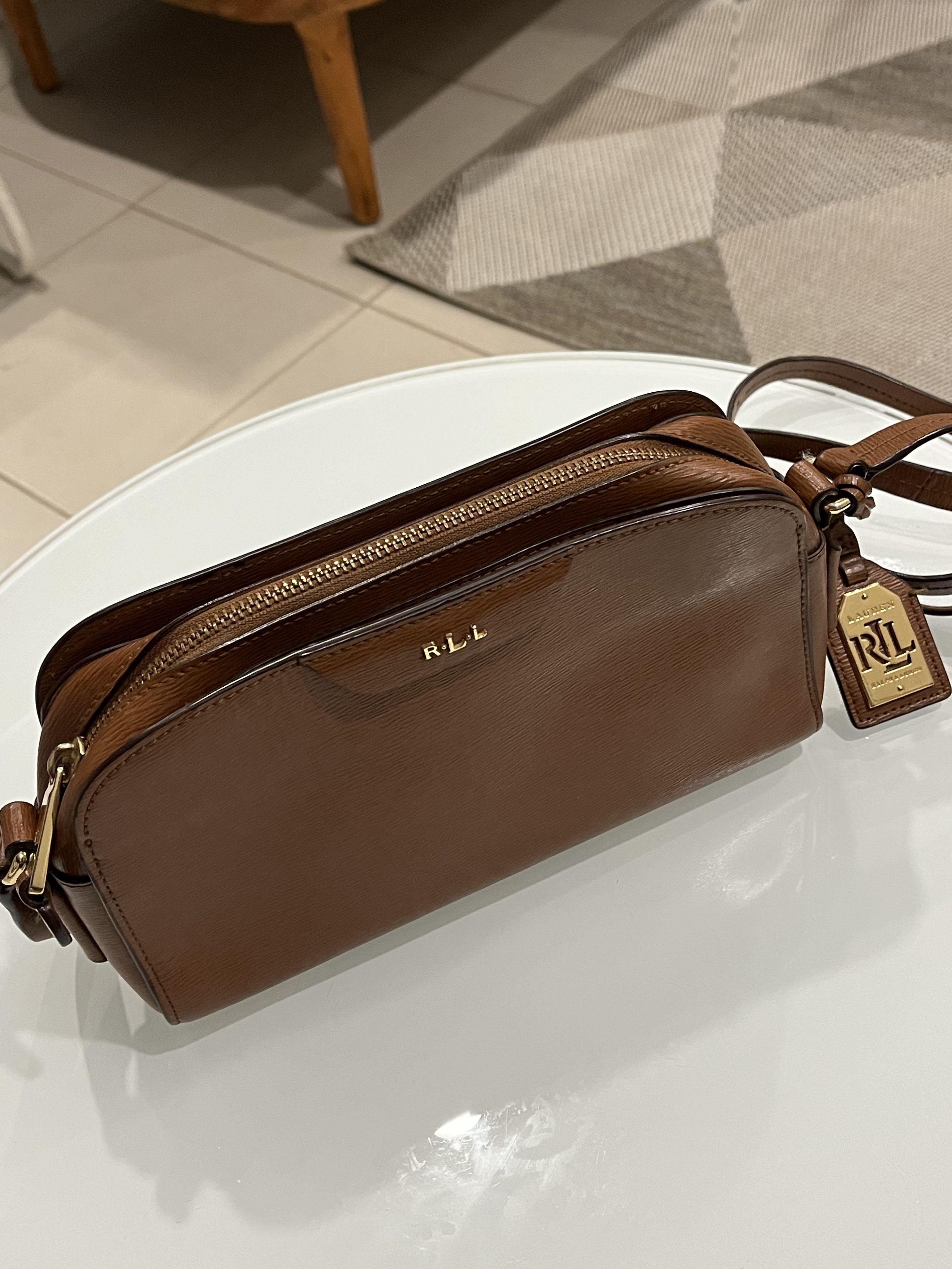 Lauren ralph lauren dowell best sale camera leather crossbody bag