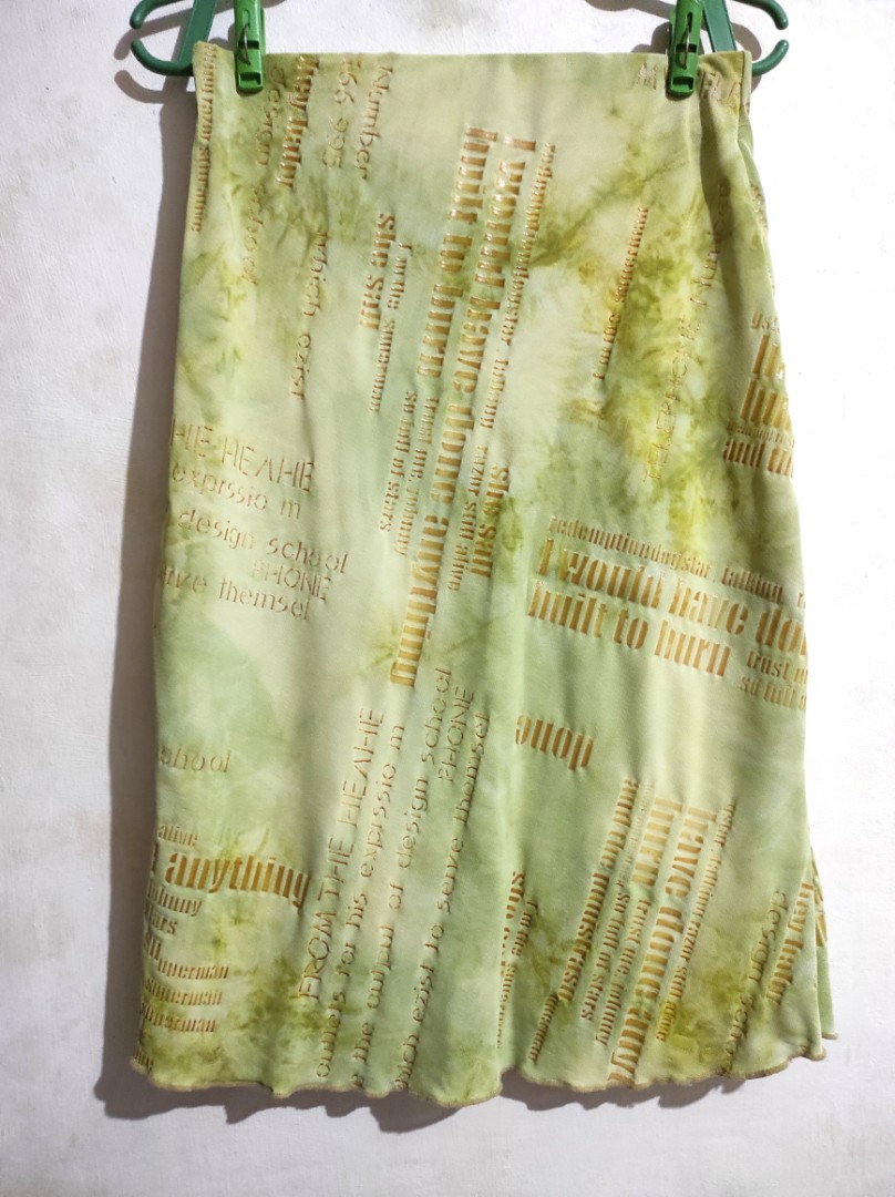 Light Green Skirt, Women's Fashion, Bottoms, Skirts on Carousell