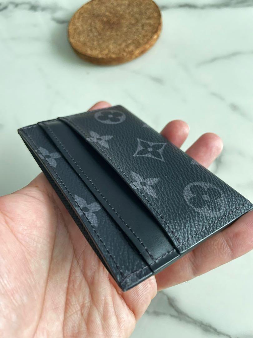 Louis Vuitton LV PORTE CARTES DOUBLE Cardholder in Monogram Eclipse,  Luxury, Bags & Wallets on Carousell