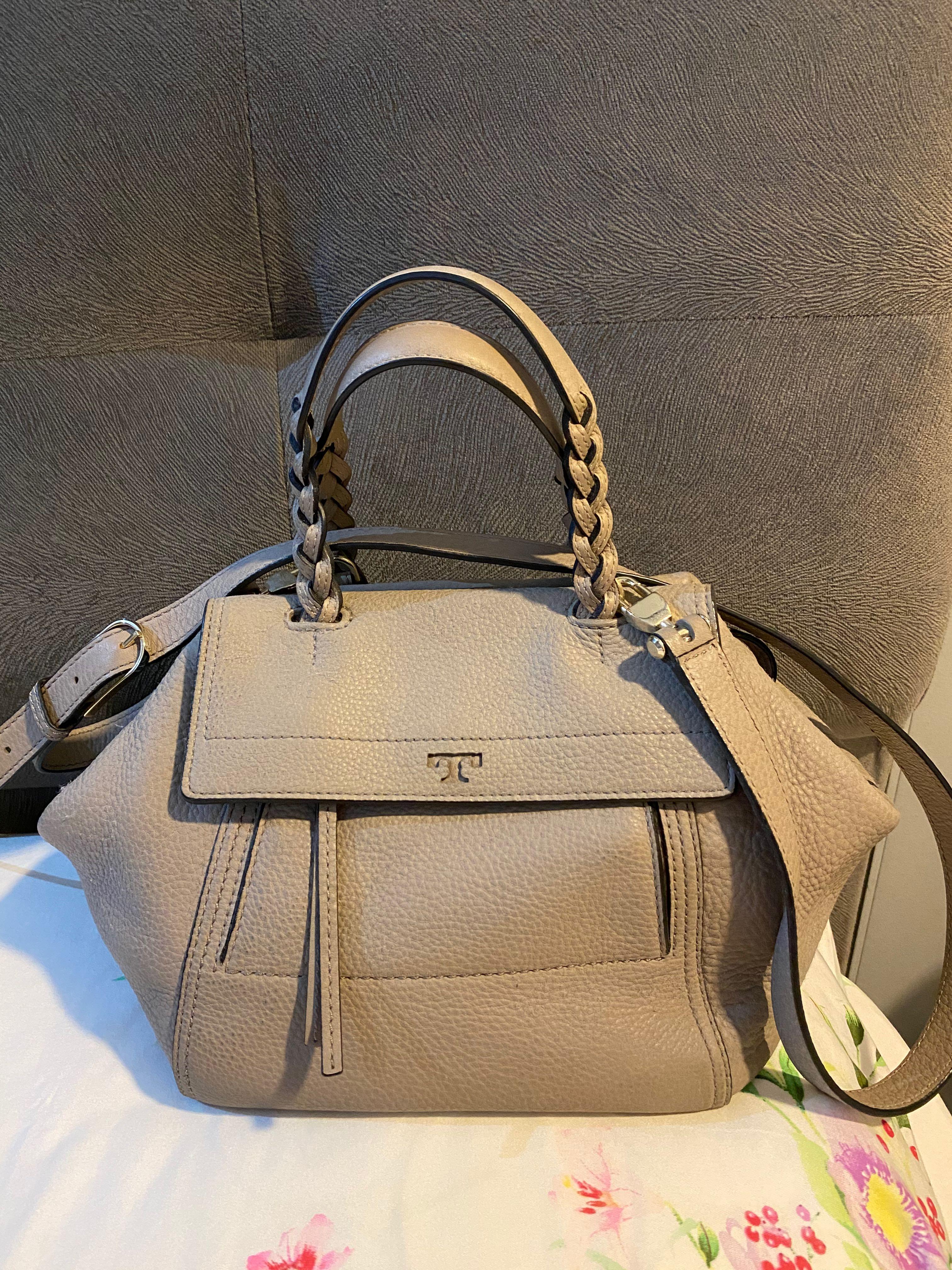 Lovely Tory Burch half moon satchel 🎀, Luxury, Bags & Wallets on Carousell