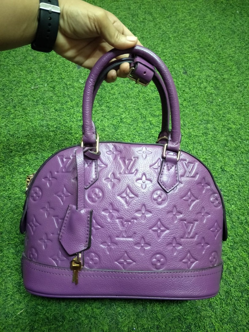 LV ALMA VERNIS MONOGRAM PURPLE BAG