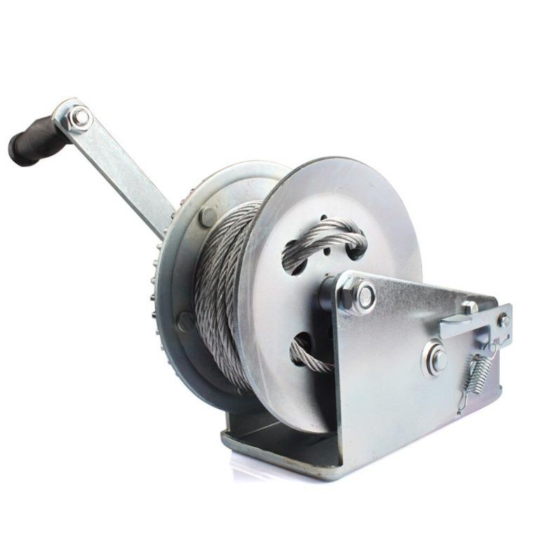 Manual Crank Winch 1200LBS/550KGS Carbon Steel Winding Tool, Commercial