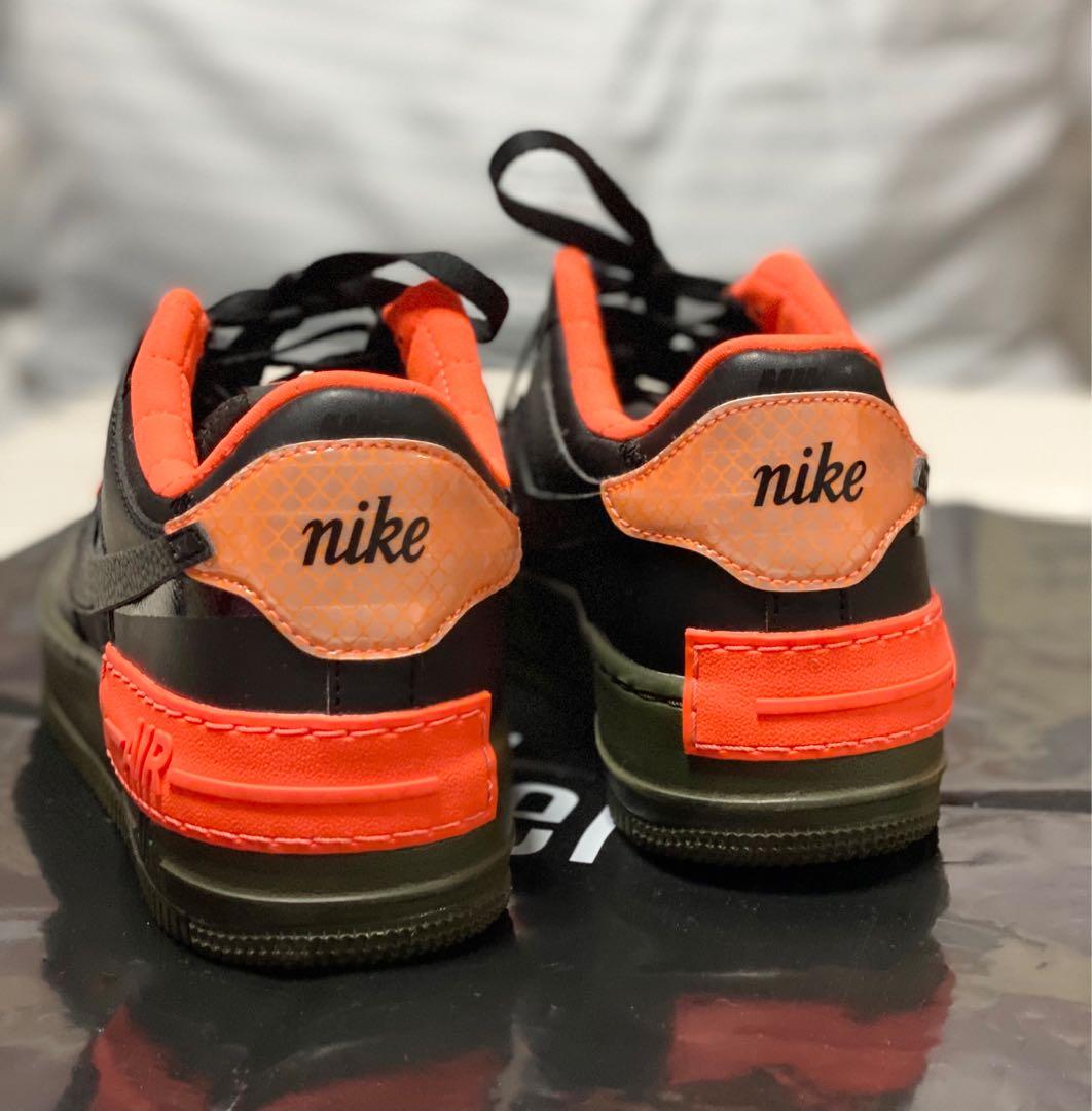 Air Force 1's Black/Orange + Reflective, Men's Fashion, Footwear, Casual  shoes on Carousell
