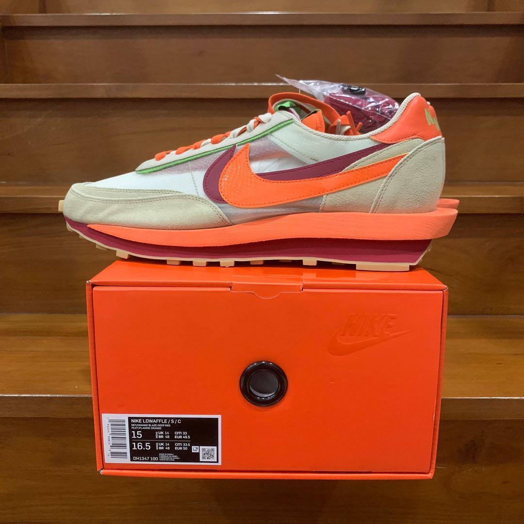 ldwaffle x sacai orange blaze