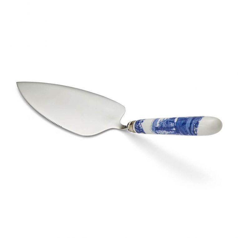 Original SPODE Dinnerware, Blue Italian Cake Knife Server (Category: Knives & Chopping Boards) located in Navotas City. Submitted by Tintin2509 (Listing ID 1130749984, Image 1). Description: With a quaint country scene and the Imari Oriental border of Spode's Blue Italian dinnerware, this cake server lends distinct old-world charm to traditional tables. A serrated edge lends it to slicing dessert too! Dimension: 10" Porcelain Dishwasher and freez