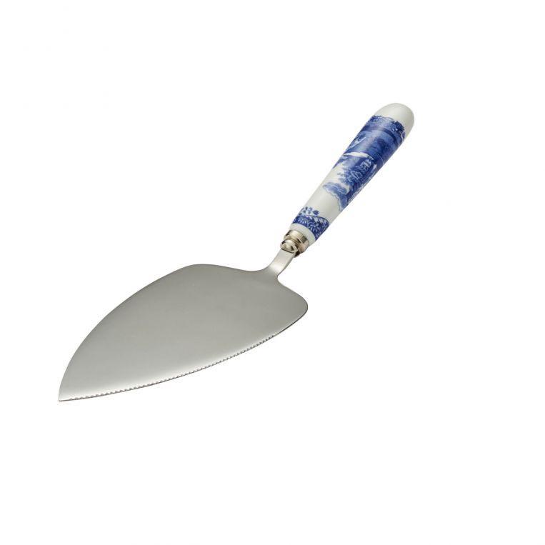 Original SPODE Dinnerware, Blue Italian Cake Knife Server (Category: Knives & Chopping Boards) located in Navotas City. Submitted by Tintin2509 (Listing ID 1130749984, Image 2). Description: With a quaint country scene and the Imari Oriental border of Spode's Blue Italian dinnerware, this cake server lends distinct old-world charm to traditional tables. A serrated edge lends it to slicing dessert too! Dimension: 10" Porcelain Dishwasher and freez