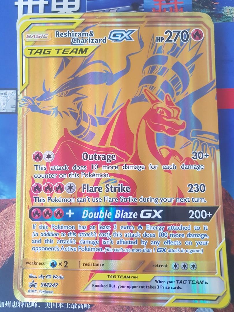 Pokemon TCG: Reshiram Charizard Jumbo romo Hobbies Toys Toys