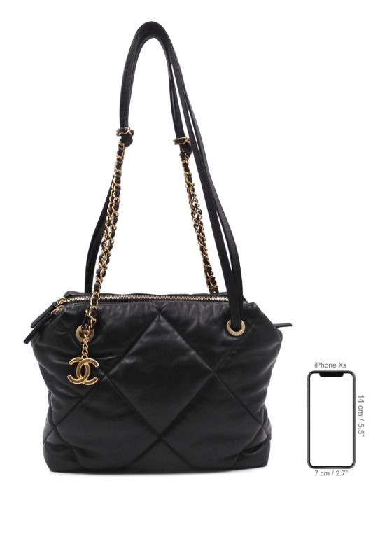 Chanel Quilted Bowling Bag Black, Luxury, Bags & Wallets on Carousell