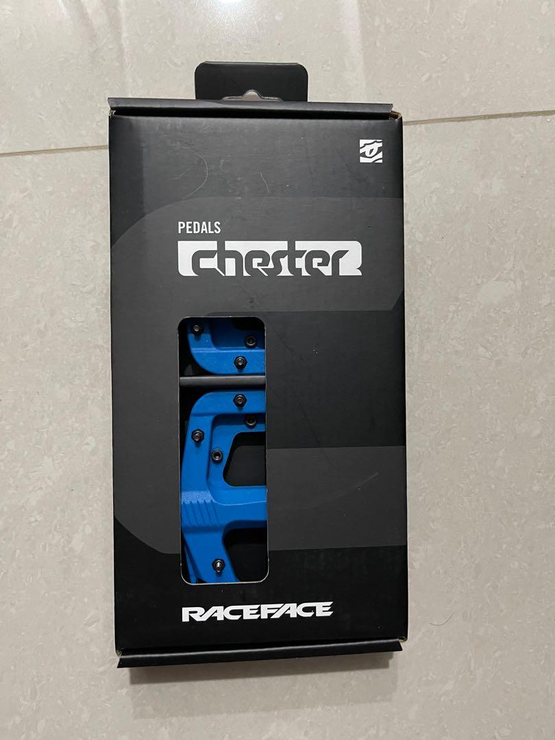 Race Face Chester Pedals Blue MTB gravel bike bicycle Sports Equipment Bicycles Parts Parts Accessories on Carousell