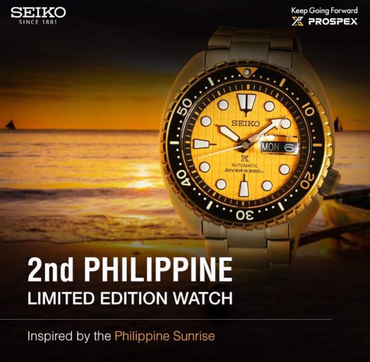 RARE SEIKO PROSPEX SRPH38K1 2ND PHILIPPINES LIMITED EDITION PHILIPPINE  SUNRISE TURTLE, Men's Fashion, Watches & Accessories, Watches on Carousell