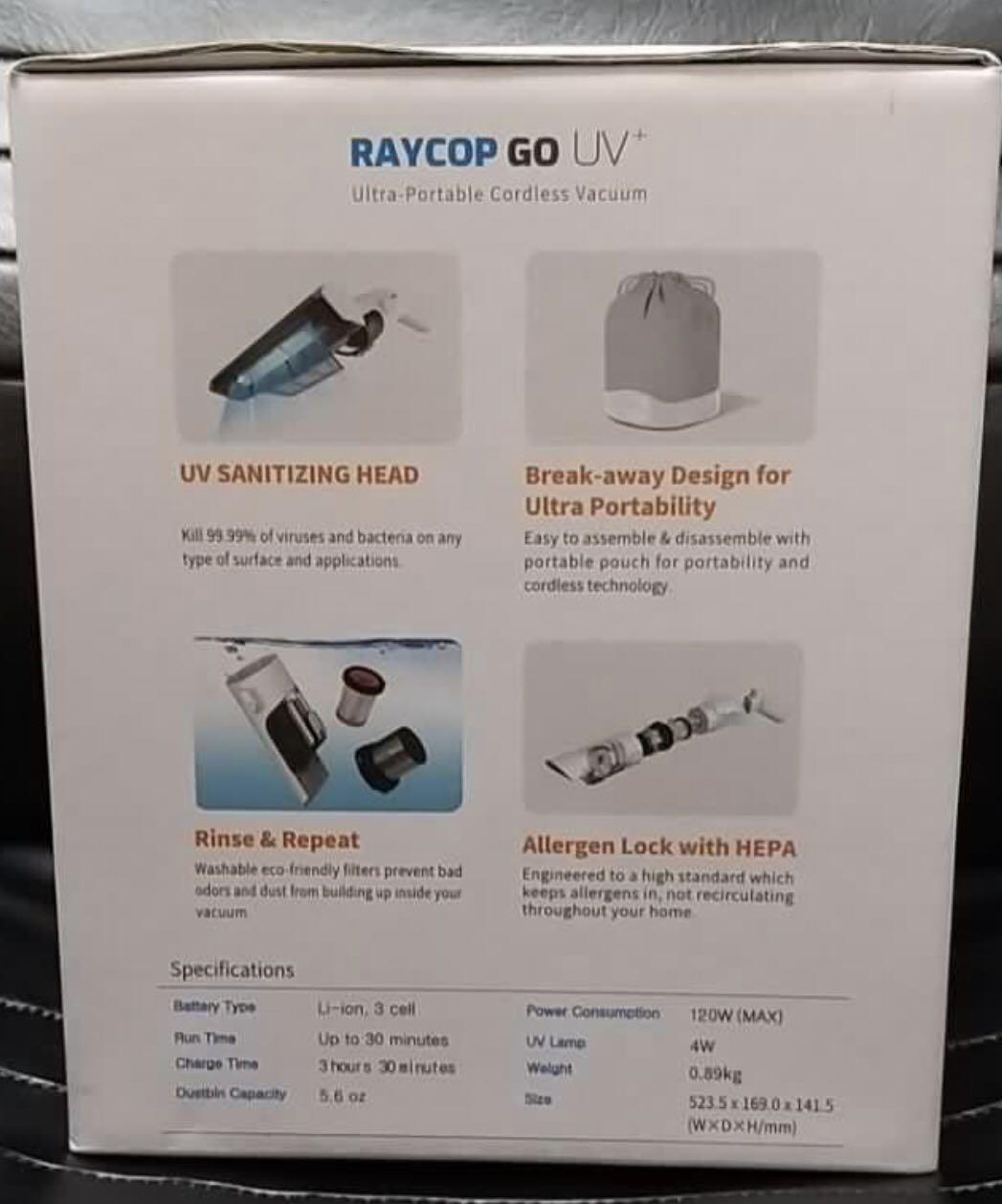 全新RAYCOP RGO300 UV無線除蟎機 vacuum cleaner, 家庭電器, 吸塵機 ＆ 家居清潔電器 Carousell