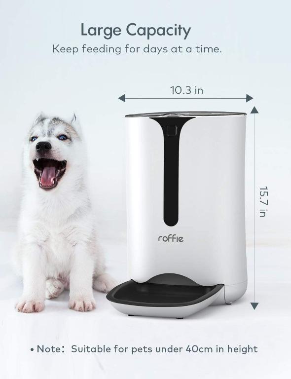 Roffie automatic pet feeder with timer with programming function 7 l