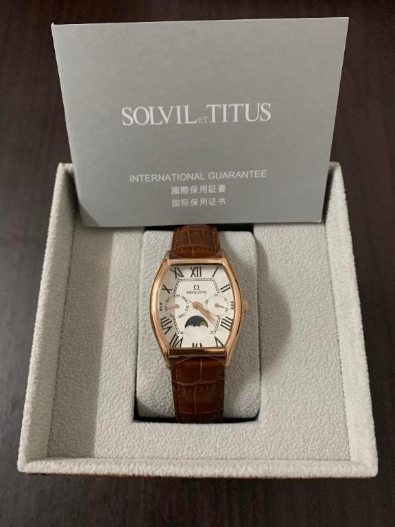 SOLVIL ET TITUS BARISTA MULTI FUNCTION QUARTZ LEATHER