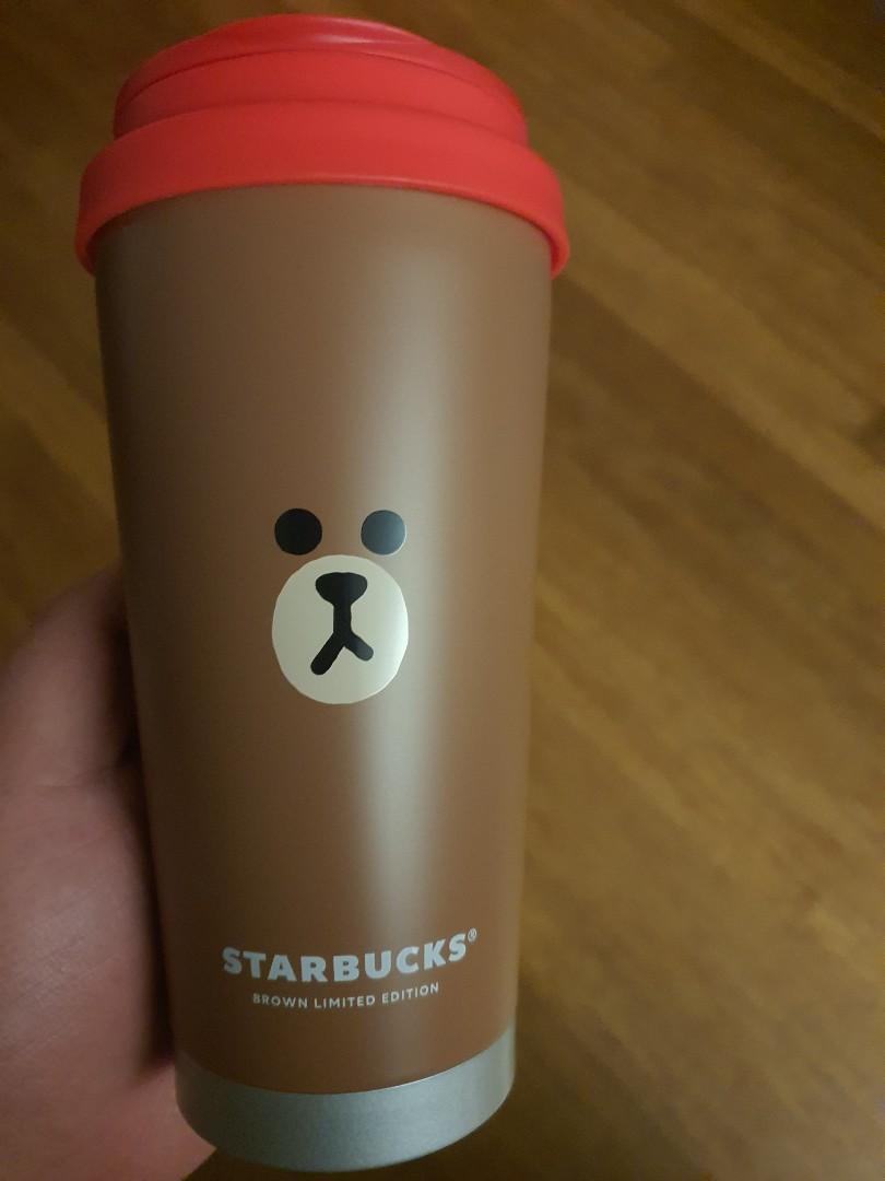 Starbucks X Line Friends Brown Tumbler, Furniture & Home Living