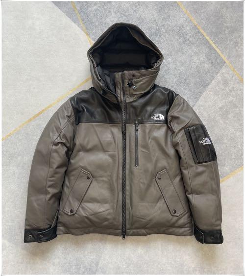The north face mountain down leather jacket black new arrivals