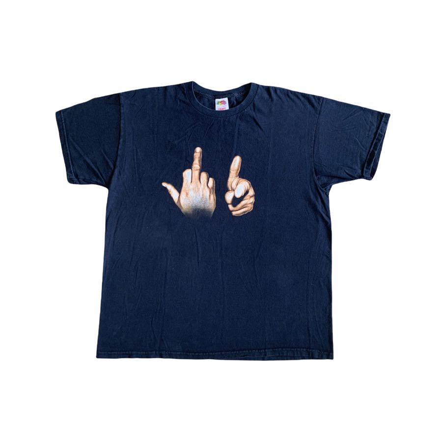 Im39と中指を立てたデザイン00's エイサップロッキー　　Tシャツ　fuck you Tシャツ