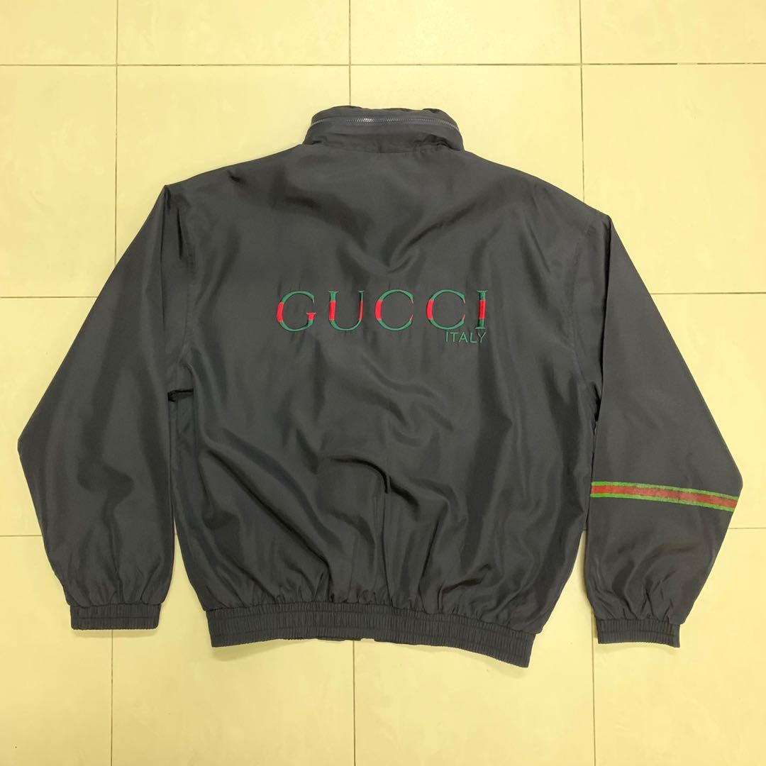 Vintage Bootleg Gucci Big Logo Jacket Men s Fashion Tops Sets