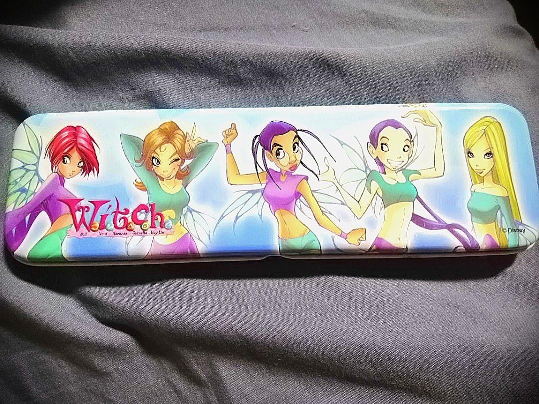 W.I.T.C.H Metal Pencil case (Category: Stationery & School Supplies) located in Davao. Submitted by greendaylover (Listing ID 1130793216, Image 1). Description: RARE FIND!!! WITCH Pencil metal case :) In well kept condition. Very early 2000s pencil case. Condition 9/10 and FREE SHIP.