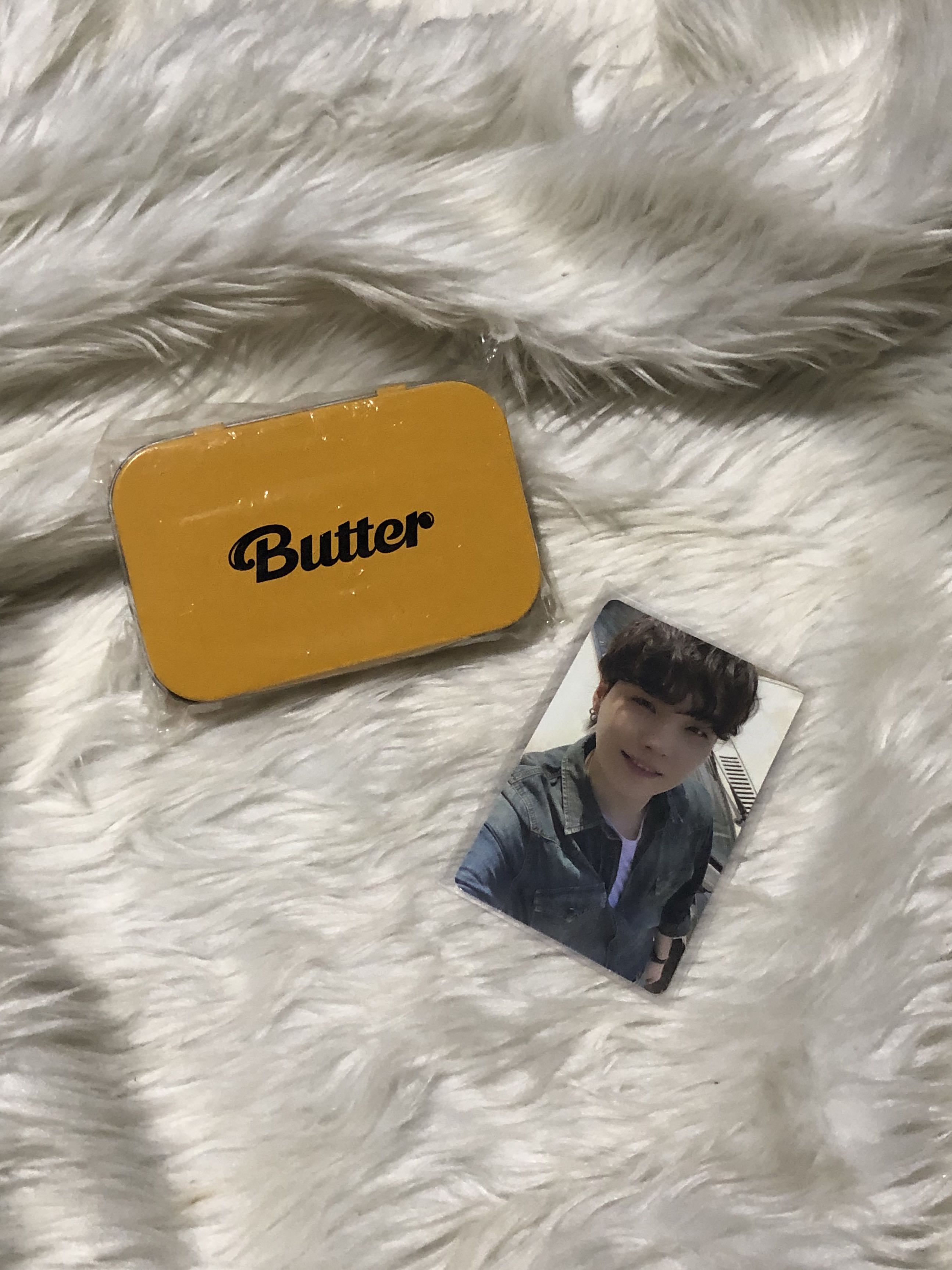 Yoongi Butter POB with tin can, Hobbies & Toys, Memorabilia ...
