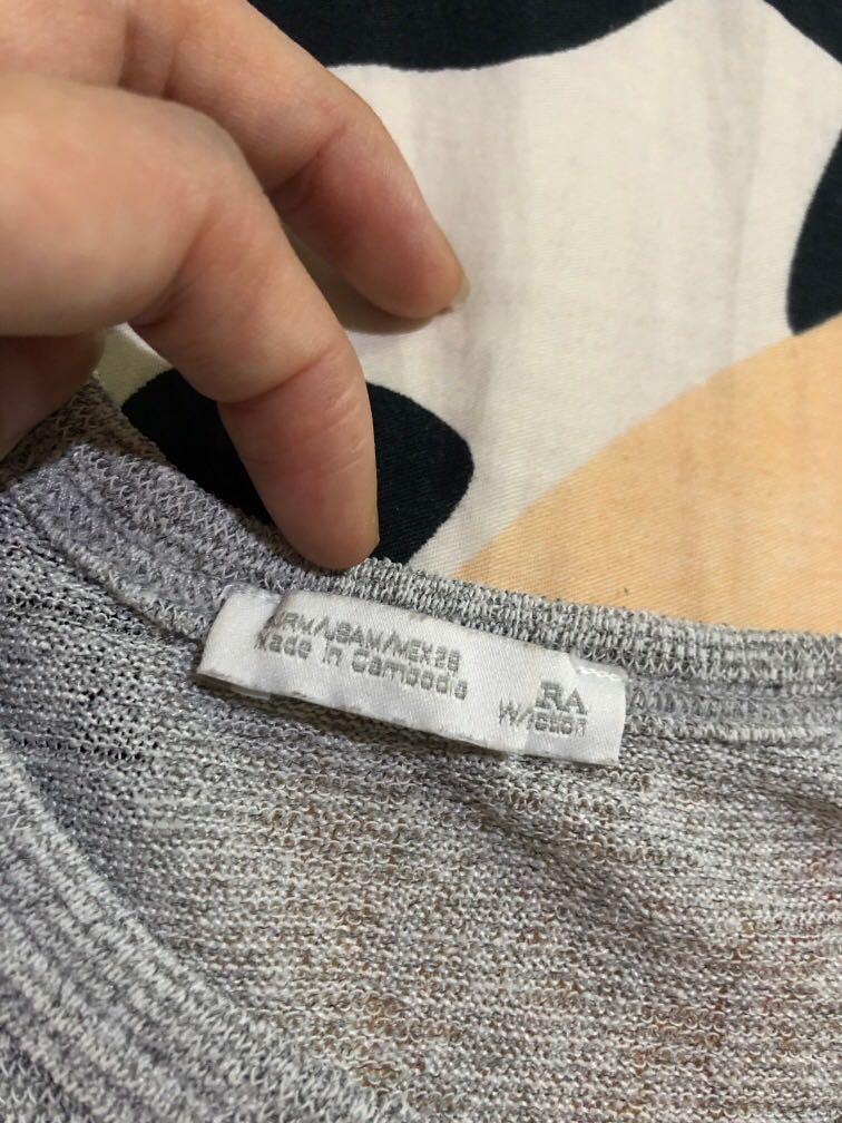 Zara knit top silver