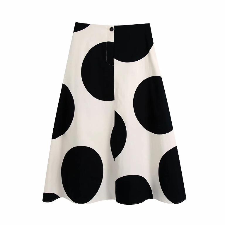 Zara polka dot black white skirt suitable for UK size 8 10