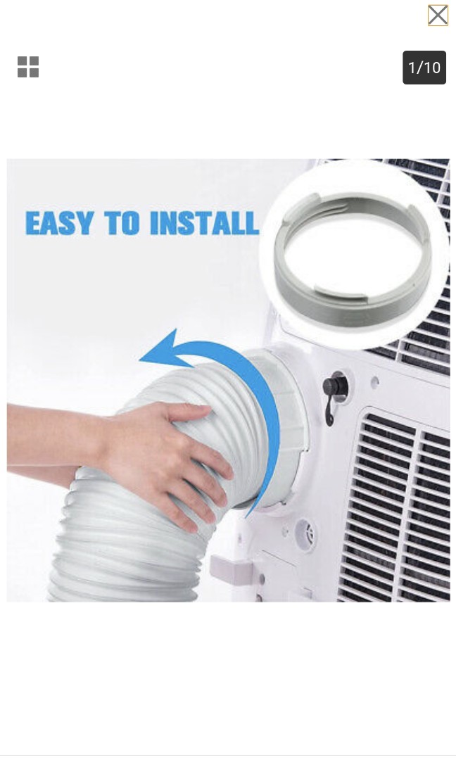 (1036)Exhaust Duct Interface For Portable Air Conditioner Exhaust Hose