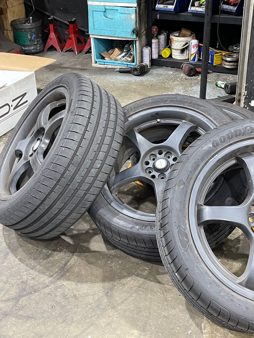 18” Rays grams light wheel, Car Accessories, Tyres & Rims on Carousell