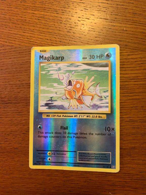 16 Pokemon Xy Evolutions Magikarp Reverse Holo Lv 8 33 108 Uncommon Comes With A Free Card Protector Hobbies Toys Toys Games On Carousell